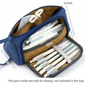 Pencil Case Multi-slot Large Capacity Pen Bag Storage Pouch Stationery Organizer