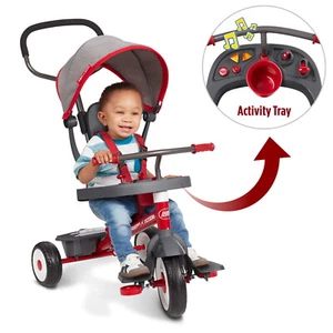 4-in-1 Stroll 'N Trike with Activity Tray Convertible Tricycle Adjustable Seat - Picture 1 of 23
