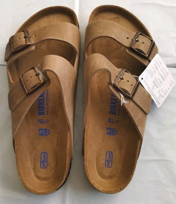 Birkenstock Arizona soft footbed Men's leather Sandal Tobacco Brown EU 43 (M10) - Image 1 of 4