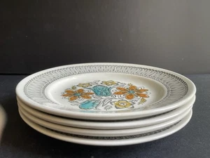Four Vintage Kathie Winkle 6 3/4” DessertPlates: Broadhurst Seychelles Ironstone - Bild 1 von 5