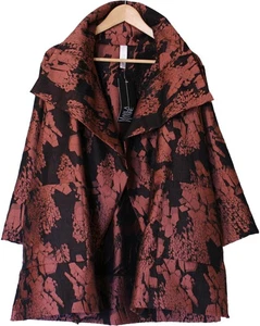 Marla Wynne Neu mit Etikett Burnt Copper CUBIST DRAMA TOPPER Jacquard Jacke Größe M Medium - Bild 1 von 4