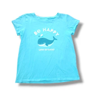 Life Is Good Girls L 10 Whale Happy Tee T-Shirt Cotton - Picture 1 of 3