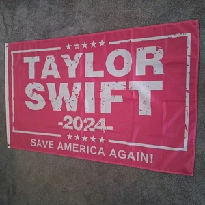TAYLOR SWIFT 2024 "SAVE AMERICA AGAIN"! WANDBILD, GOBELIN, GROSSES BANNER, ROSA - Bild 1 von 8