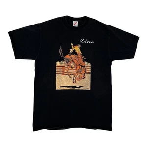 Camiseta Clovis Rodeo Vintage Talla Grande Hecha en EE. UU. Vaquero Cabalgata Años 90 - Imagen 1 de 8