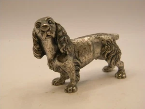 Peltro Zinn Italien Spaniel 3,25" Hundefigur - Bild 1 von 7