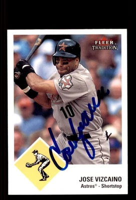 Signed Baseball Card Auto Jose Vizcaino 2003 Fleer Tradition #U144 Astros - Image 1 of 2