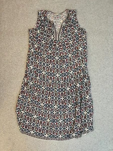 Max Studio London Sleeveless Shift Dress 2X Blue Floral Boho Cottagecore Country - Picture 1 of 11