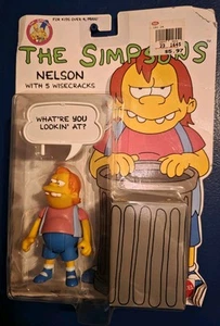 The Simpsons Nelson with 5 Wisecracks Action Figure Mattel 1990 - Picture 1 of 4