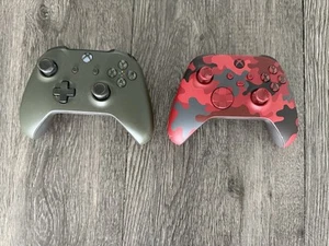 Microsoft Xbox One Wireless Controller Model 1708 - Olive Green & Red Camo - Picture 1 of 9
