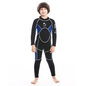Girl Boy Diving 2.5MM/3MM Neoprene Wetsuit Kids Swimwear Full Body Long Sleeve - Picture 1 of 26