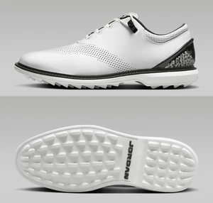 NEW NIKE JORDAN ADG 4 SPIKELESS GOLF DM0103-110 WHITE BLACK MEN 7.5 / WMN 9 - Picture 1 of 11