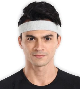 Schweißbänder für Herren & Damen - Frottee Kopfschweißbänder für Tennis - Bild 1 von 7