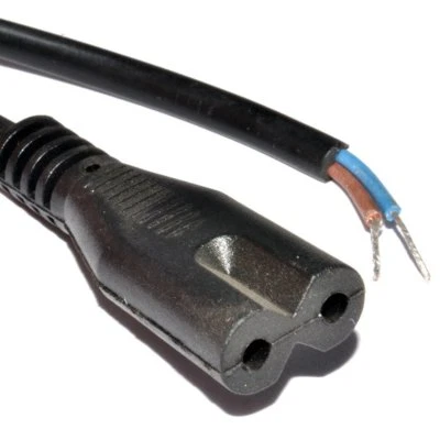 1m metre Power Cord C7 Figure 8 Fig of 8 Lead to Bare End Cable [006148] - Image 1 of 4