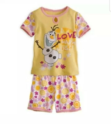 OLAF~SnoW MaN~I LOVE HUGS~Algodón~PJ~Pijama~Frozen~NUEVO CON ETIQUETAS~SELLO Disney Store Foto 1 de 4