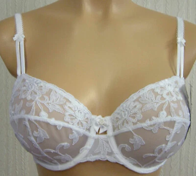 BERLEI 2021, UNDERWIRED, SEMI-SHEER, EMBROIDERY LACE, UNLINED, FULL CUP BRA, - Image 1 of 4