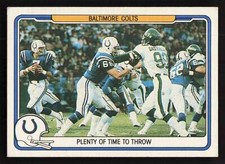 Plenty of Time to Throw 1982 Fleer Team Action #3 Colts EX {0601