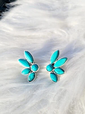Turquoise Earring Wings Blossom Studs - Image 1 of 3