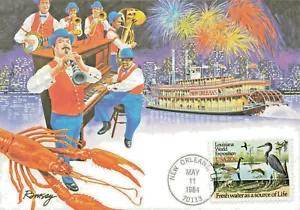 New Orleans LA Esposizione Mondiale Acqua Dolce Come Fonte 1984 Carta Massima - Foto 1 di 2