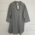 The Company Store Women's Night Shirt Gown Gray Flannel Large Cotton Tencel New