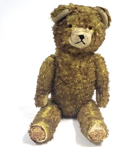 Oso de peluche articulado mohair vintage 29" pajita relleno usado aspecto antiguo BD154 - Imagen 1 de 8