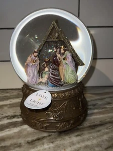 Liebe + Licht Musikalische Wasserkugel Krippe XL Schneekugel Jesuskind Krippe NEU - Bild 1 von 6