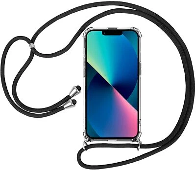 Cover Per IPhone 14 14Pro 13 Pro Max 12 Mini 11 6 7 8 Plus Silicone Con Corda - Immagine 1 di 4