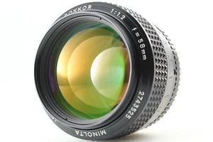 Rare [ Exc+5 ] Minolta MC Rokkor 58mm f/ 1.2 "Hawk Eye" Prime MF Lens From JAPAN - Picture 1 of 11
