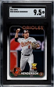 2024 Topps Series 2 Gunnar Henderson AllStar Rookie Gold Cup#450 Orioles SGC 9.5 - Picture 1 of 2