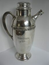 Cocktail/Martini Shaker Silver Plate DATED 1935 Bass Derby Trophy Bar Ware