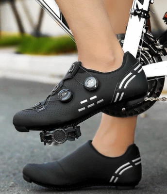 Herren Fahrrad Schuhe Mit Stollenschuhe Rennrad SPD MTB Flach NEU - Bild 1 von 4