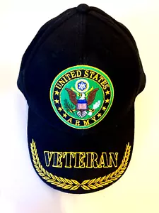 U.S. Army Veteran Hat Men's Adjustable by Black Eagle Emblems NEW - Picture 1 of 4