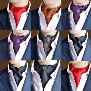Cravatta uomo classica paisley jacquard sciarpe cravatta ascot matrimonio business - Foto 1 di 8