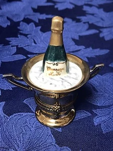 Beautiful Vintage Limoges France Trinket Box Champagne in Ice Buck - Picture 1 of 5