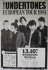 The Undertones,  Concert, Poster, Plakat, Tour, Konzert,  1981, Punk, Wartburg