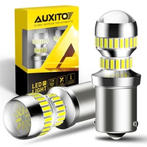 2X AUXITO BA15S 1156 P21W 7506 Backup Reverse Light White Xenon LED Bulb 54H A - Picture 1 of 11