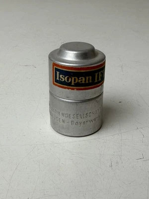 Винтажная канистра для пленки многоразового использования Agfa серебристая жестяная с немаркированным реквизитом для пленки - Изображение 1 из 4