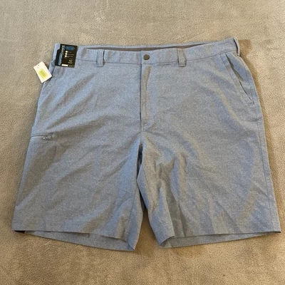 New Roundtree & Yorke Performance Shorts Men's 42 Blue Flat Front NWTags Micro - Image 1 of 4