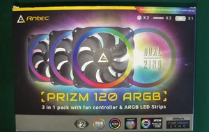 Antec Prism ARGB 120MM x3 - Fan Controller New and LED Strips NEW | Read Desc - Zdjęcie 1 z 4