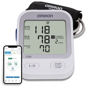 OMRON Silver Upper Arm Blood Pressure Monitor - Clinically Validated Blood - Picture 1 of 7