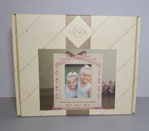 Lenox "Tied with Love" Felicity Frame Pink Ribbon Picture Frame, 4x5" in Photo - Picture 1 of 14