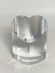 The Toscany Collection Clear Leaded Crystal Heart Paperweight - Picture 1 of 6