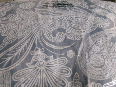 Nuevo juego de sábanas tamaño queen ** azul/blanco cachemir # 1013 Foto 1 de 2