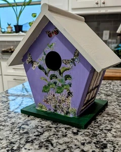 Rustic Wooden Birdhouse Birdhouse Yard Art Decor - Picture 1 of 7