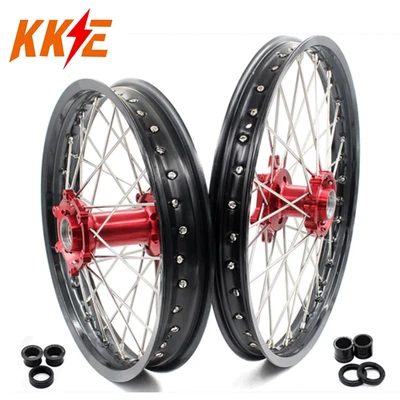 Llanta de ruedas con radios KKE 21/18 para moto de cross BETA RR 2013-2024 rojo anodizado Foto 1 de 4