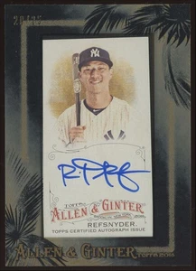 Rob Refsnyder #AGA-RR 2016 Topps Allen & Ginter Mini Black Frame Rookie Auto /25 - Picture 1 of 3