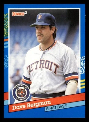 Dave Bergman 1991 Donruss #342b Detroit Tigers FREE SHIPPING *089 - Image 1 of 2