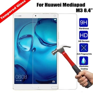 Tempered Glass Screen Protector Film For Huawei Mediapad T3 7.0/8.0/9.6 / M3 8.4 - Picture 1 of 20