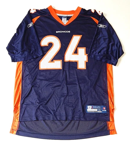 Champ Bailey Denver Broncos #24 Football Jersey Vintage Reebok Size XL Cover