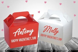 Idea Feliz Día de San Valentín - Nombre Personalizado - Caja Regalo Regalo VACÍA - Imagen 1 de 3