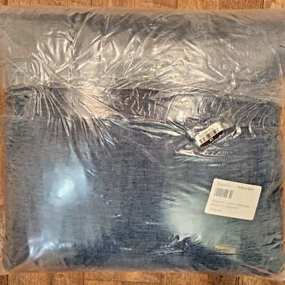 Pottery Barn Belgian Flax Linen Tufted KING Quilt Denim New $349 - Image 1 of 2